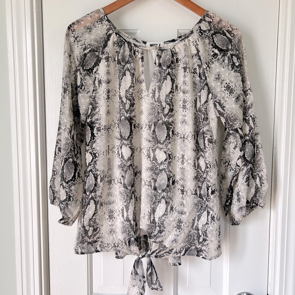 WEST K Front Tie Blouse